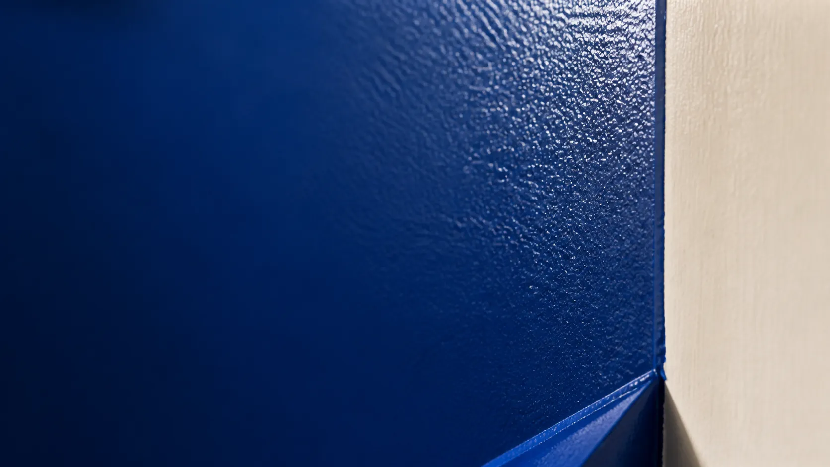 Close-up of a smooth, even painted finish with a soft satin sheen